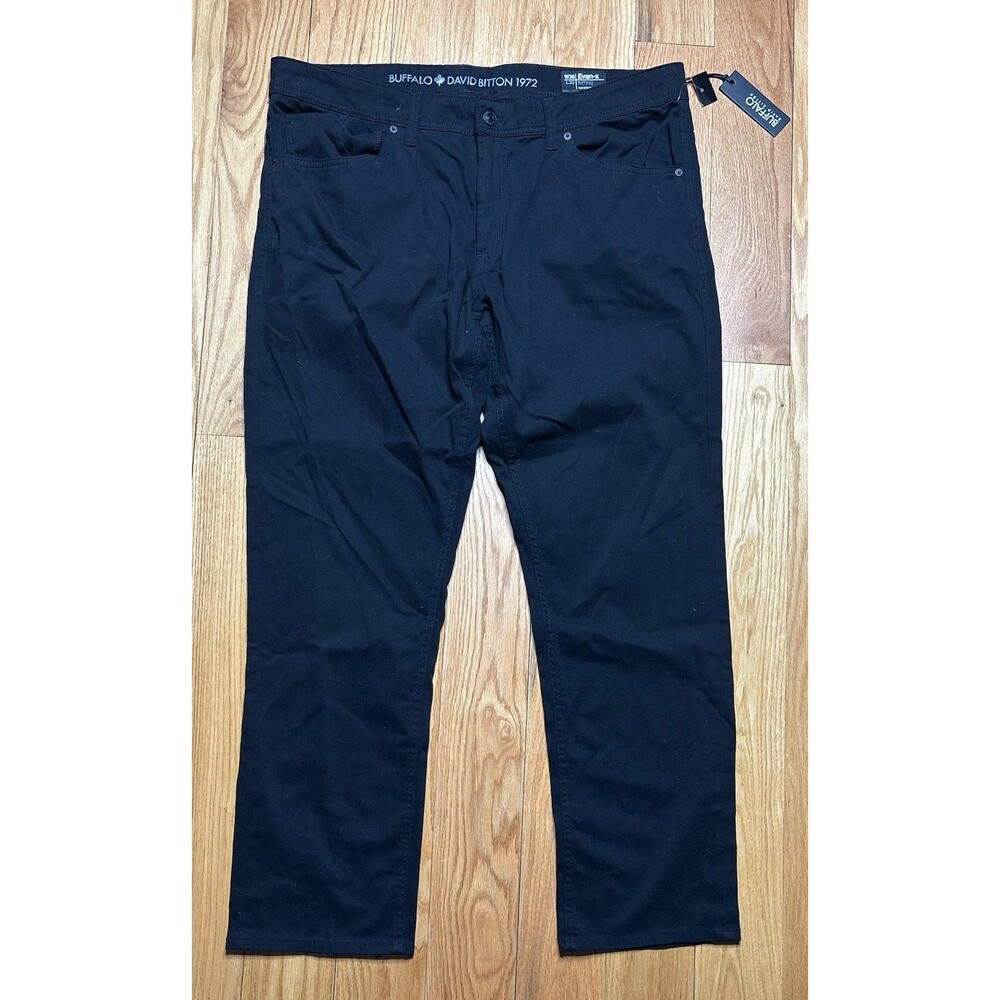 Buffalo David Bitton Evan-X Slim Straight Stretch Black Jeans 38x30 NWT $109 NEW